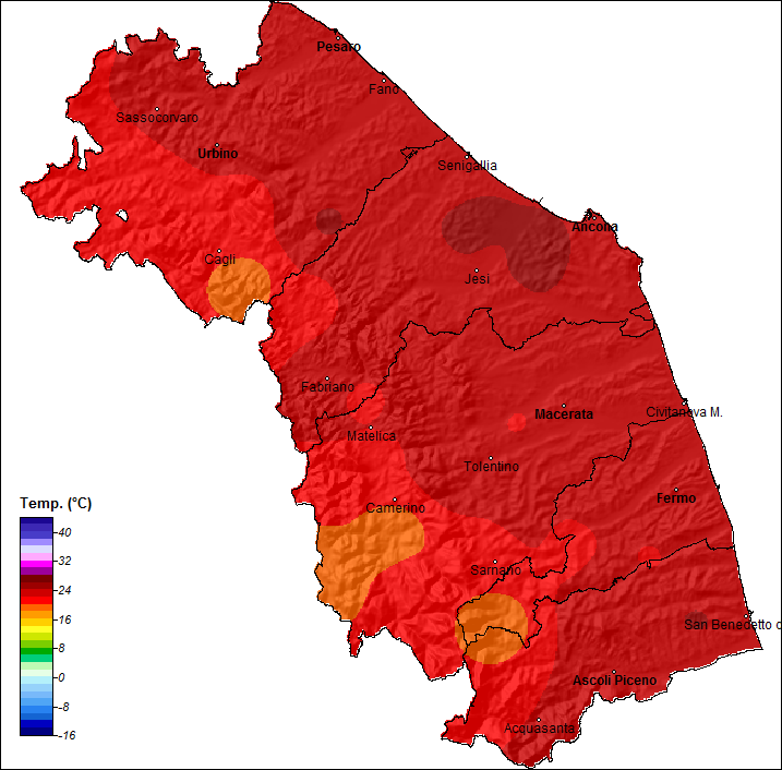 Meteo ASSAM Regione Marche - temperatura media